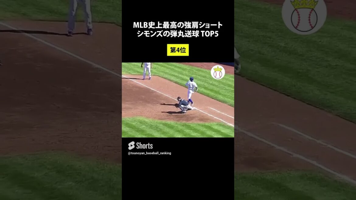 【MLB】史上最高の強肩ショート アンドレルトン・シモンズの弾丸送球【TOP5】