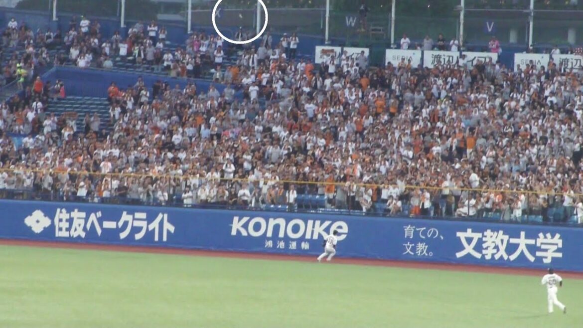 巨人 中山礼都 ホームラン 第4号 2打席連続ホームランの1本目　ヤクルト vs 巨人　2025年8月19日(火)　神宮球場