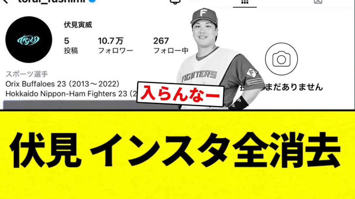【なにがあった？】伏見 インスタ全消去【プロ野球反応集】【2chスレ】【なんG】