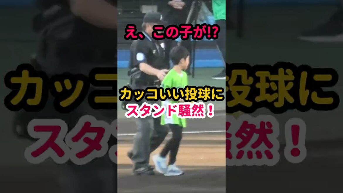 【衝撃】スタンド騒然！ちびっ子の野球センスが半端ない！#始球式 #プロ野球 #つば九郎