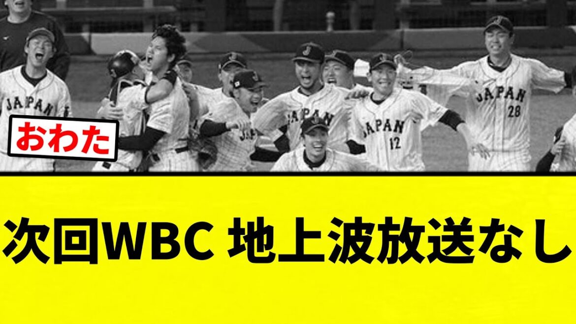 【ネットフリックス独占】次回WBC 地上波放送なし【プロ野球反応集】【2chスレ】【なんG】