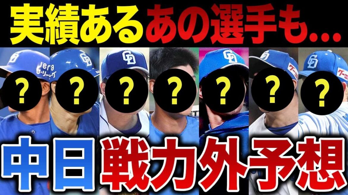 中日戦力外予想2025～ついにあの選手も退団か