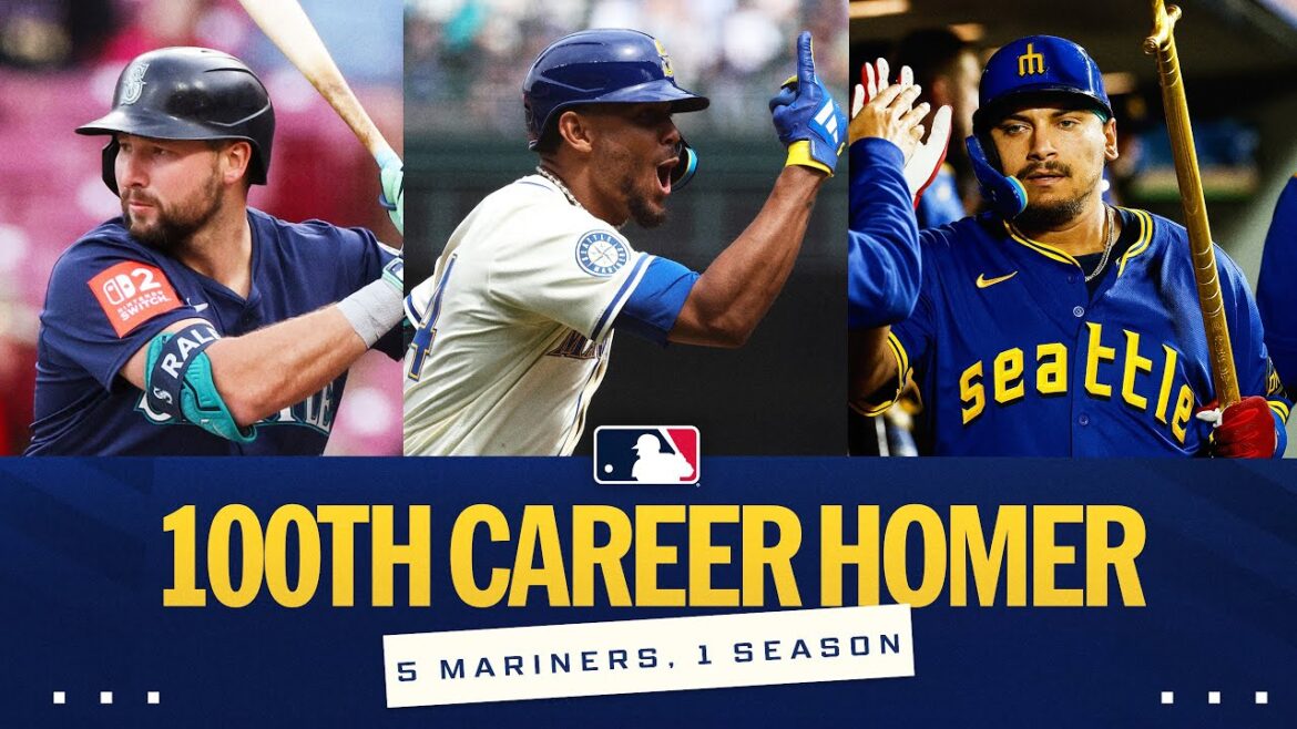 5 Mariners have hit their 100TH HOMER this season (1st team in MLB history to do that!) 🔱