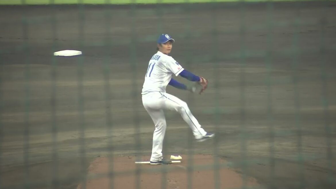 中日ドラゴンズ 岡田俊哉投手 投球練習 2025/8/24 豊橋球場