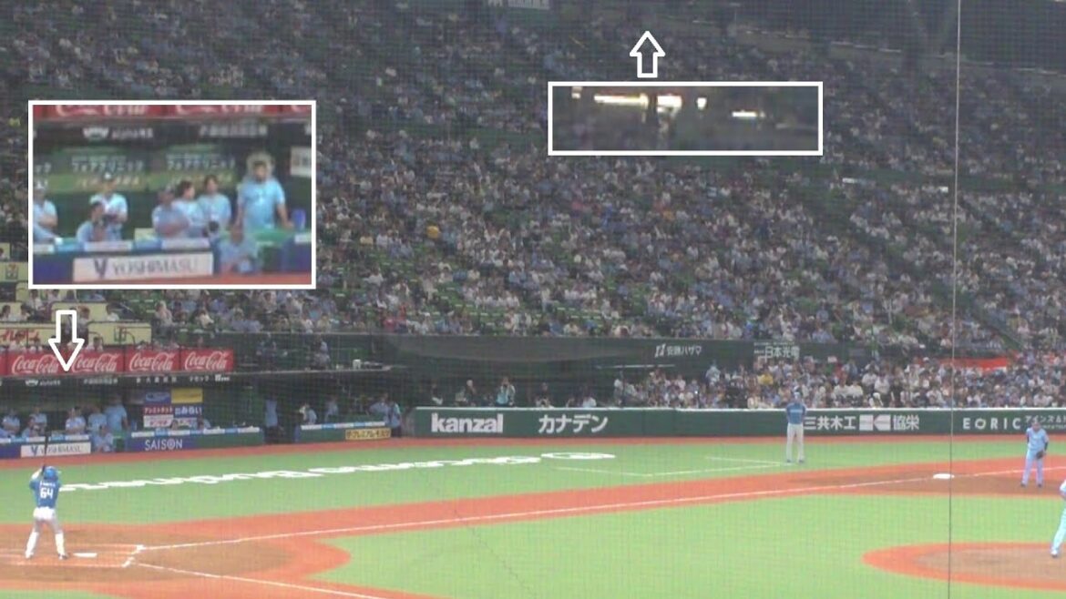 ベルーナドームのアクシデント　照明以外が停電したときの様子　西武 vs 日本ハム　2025年8月27日(水)　ベルーナドーム