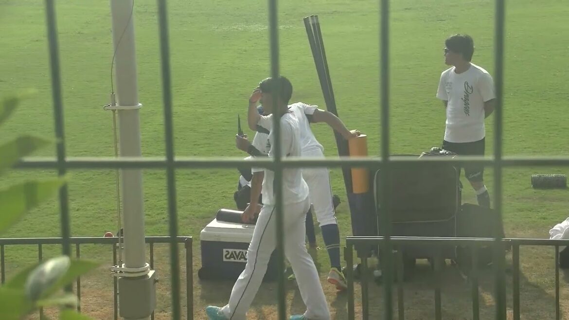 中日ドラゴンズ 祖父江大輔投手・高橋幸佑投手etcが豊橋球場サブグラウンドで談笑 ウォルターズ投手はお先に球場へ 2025/8/24