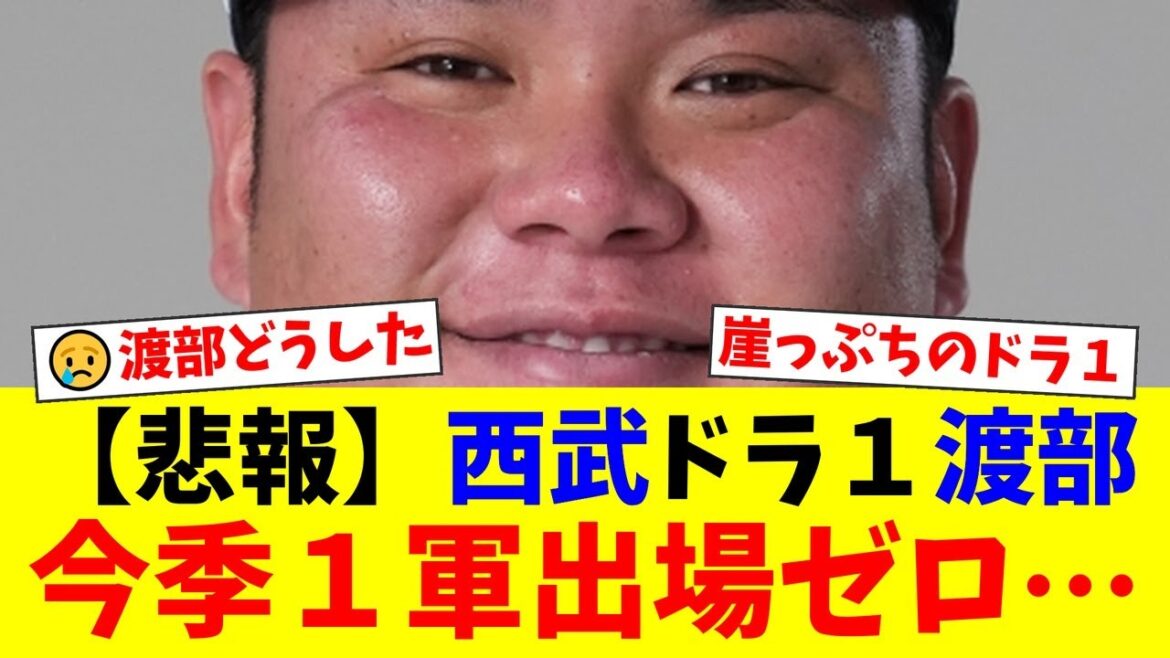 【崖っぷち】ドラ1で入団した西武のロマン砲・渡部健人、今季いまだ一軍出場ゼロでファンから心配の声が殺到…二軍でも打率1割台と苦しむ現状とは【プロ野球ファンの反応】 【崖っぷち】ドラ1で入団した西武のロマン砲・渡部健人、今季いまだ一軍出場ゼロでファンから心配の声が殺到…二軍でも打率1割台と苦しむ現状とは【プロ野球ファンの反応】