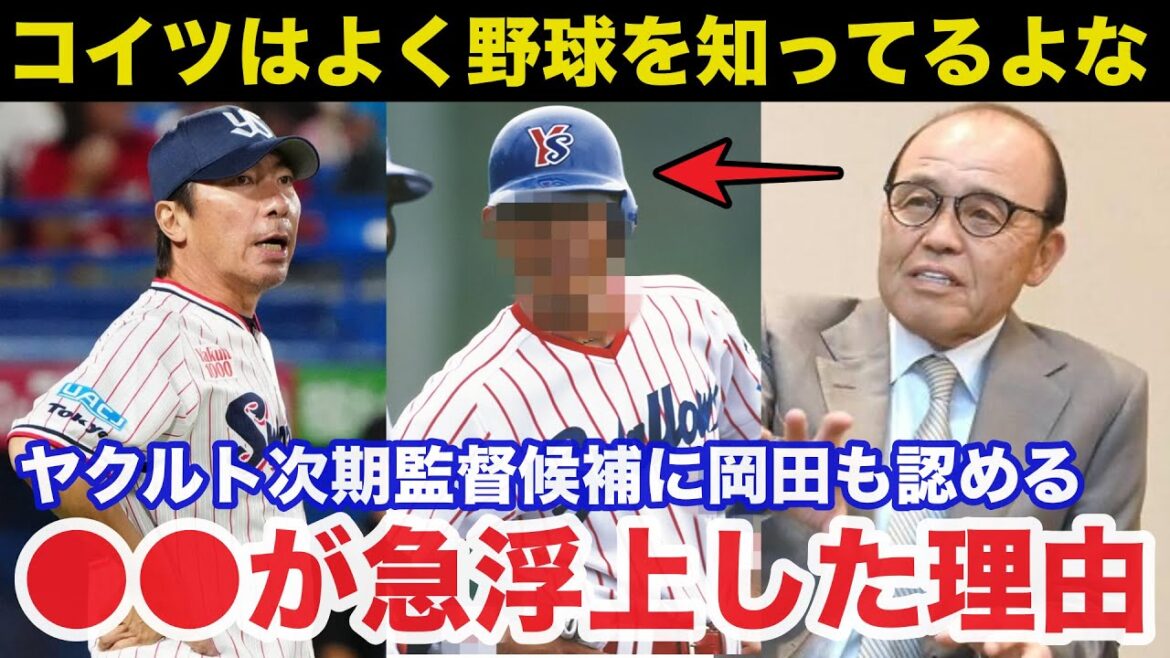 最下位ヤクルト高津監督に変わる次期監督候補に名将.岡田彰布も認めるこの男が急浮上した理由【プロ野球】 最下位ヤクルト高津監督に変わる次期監督候補に名将.岡田彰布も認めるこの男が急浮上した理由【プロ野球】