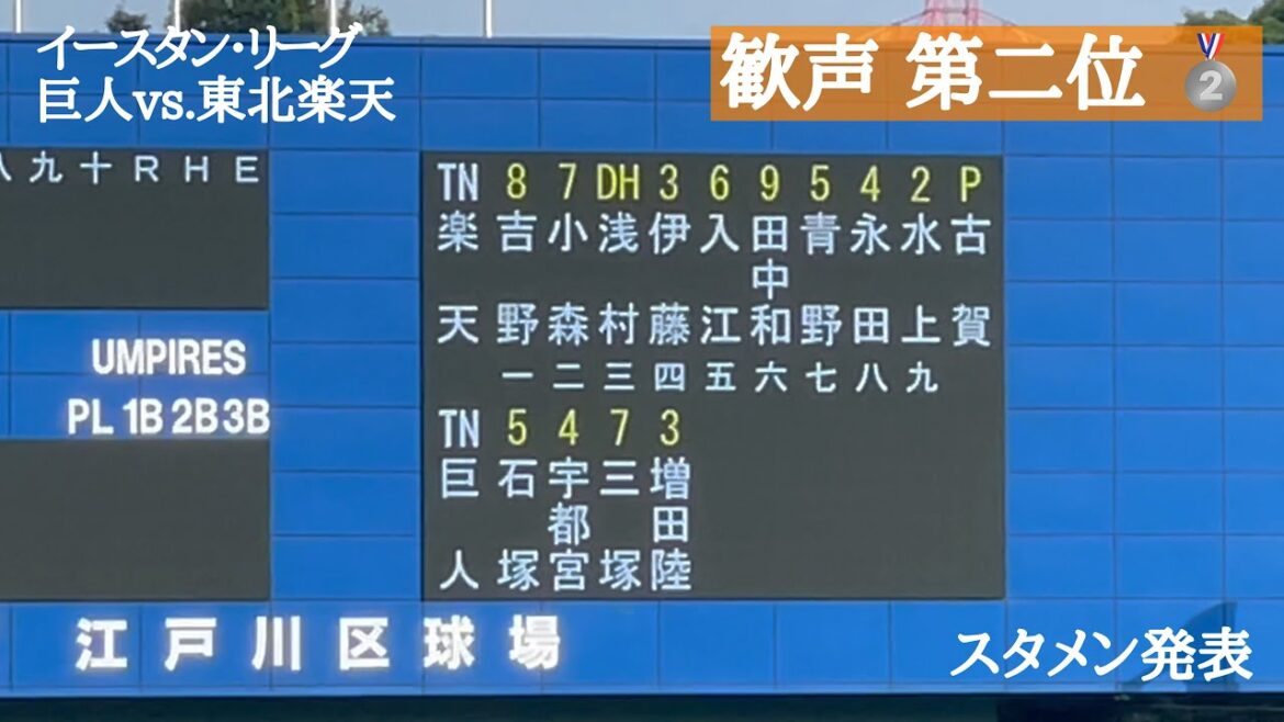 【巨人】夏恒例🍉ローカル球場でも一番人気はこの選手👏