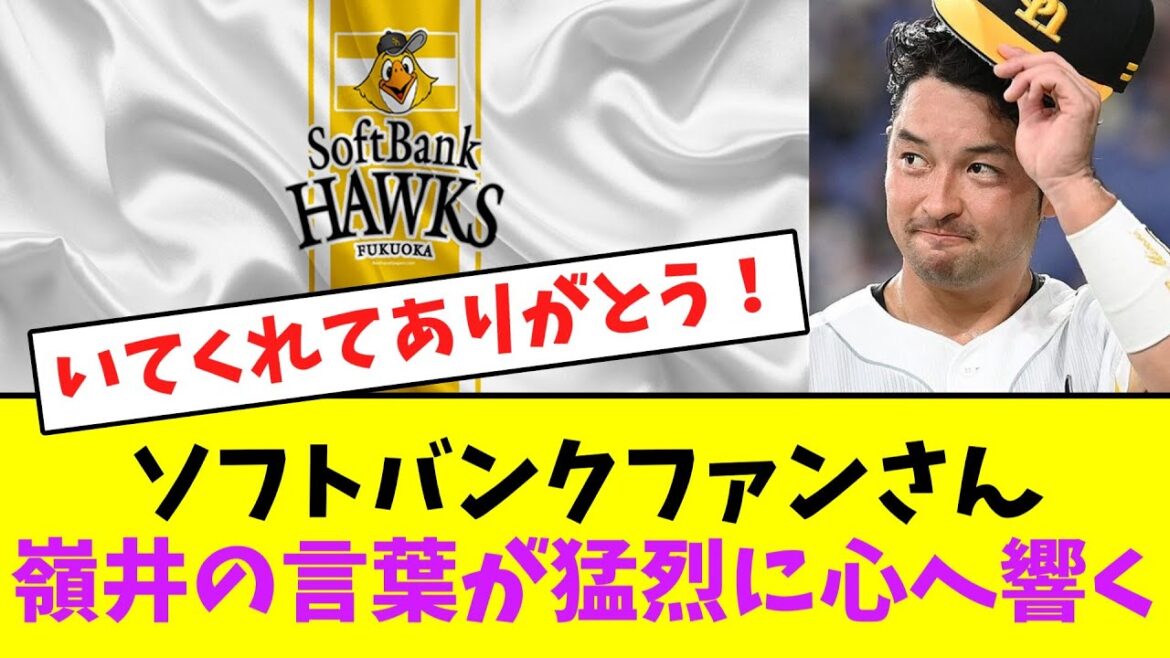 ソフトバンクファンさん、嶺井の言葉が猛烈に心へ響く【なんJなんG】【2ch5ch】
