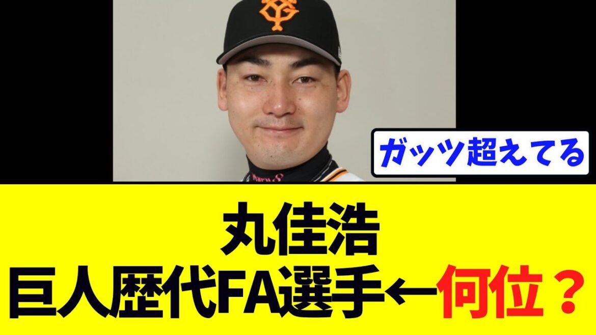 丸佳浩、巨人歴代FA選手←何位？？