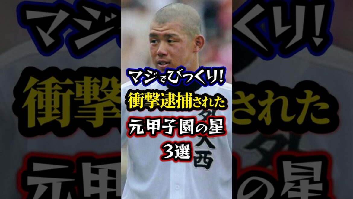 【プロ野球】マジでビックリ！衝撃逮捕された元甲子園の星3選【高校野球】#npb #プロ野球 #shorts