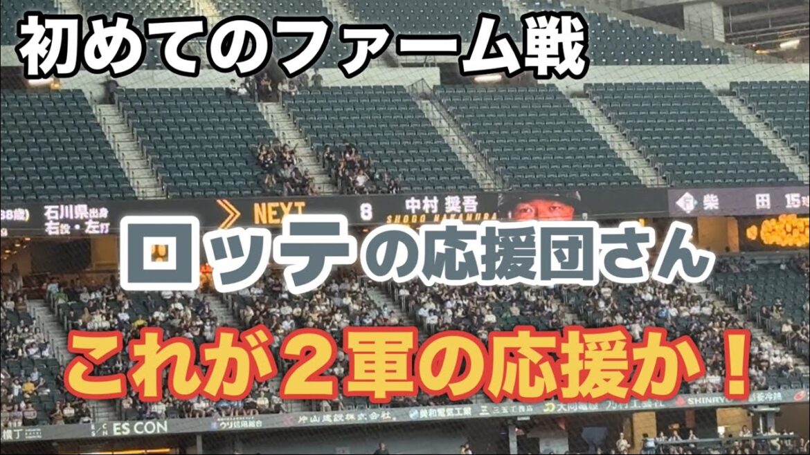 エスコンで２軍のロッテさんの応援〜！う、嬉しい応援歌が、、