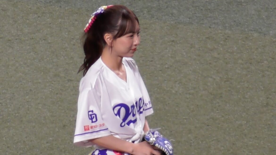 SKE48 熊崎晴香さん セレモニアルピッチ  見事ノーバンピッチング　中日ドラゴンズVS東京ヤクルトスワローズ　2025/08/28