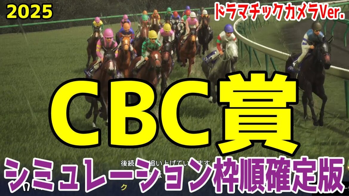 重・不良想定【CBC賞2025】シミュレーション枠順確定版【ドラマチックカメラVer.】フルゲートハンデ戦！道悪想定される馬場をこなす馬を中心に予想を展開！！【競馬予想】