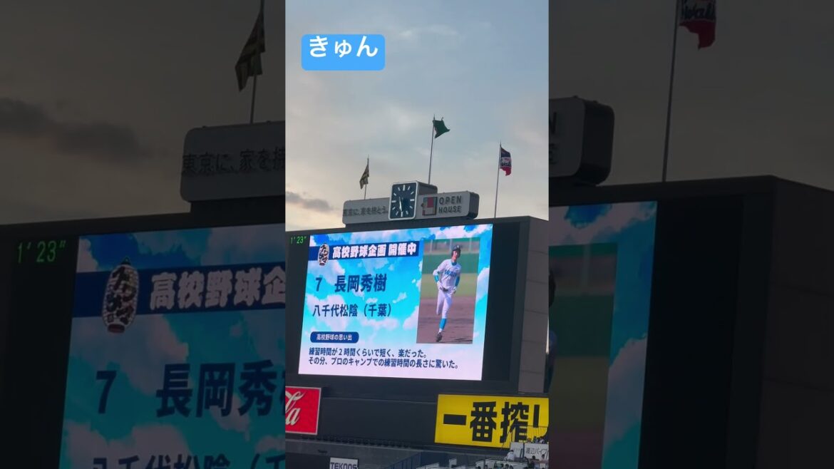 長岡秀樹選手の高校時代。ヤクルトスワローズ