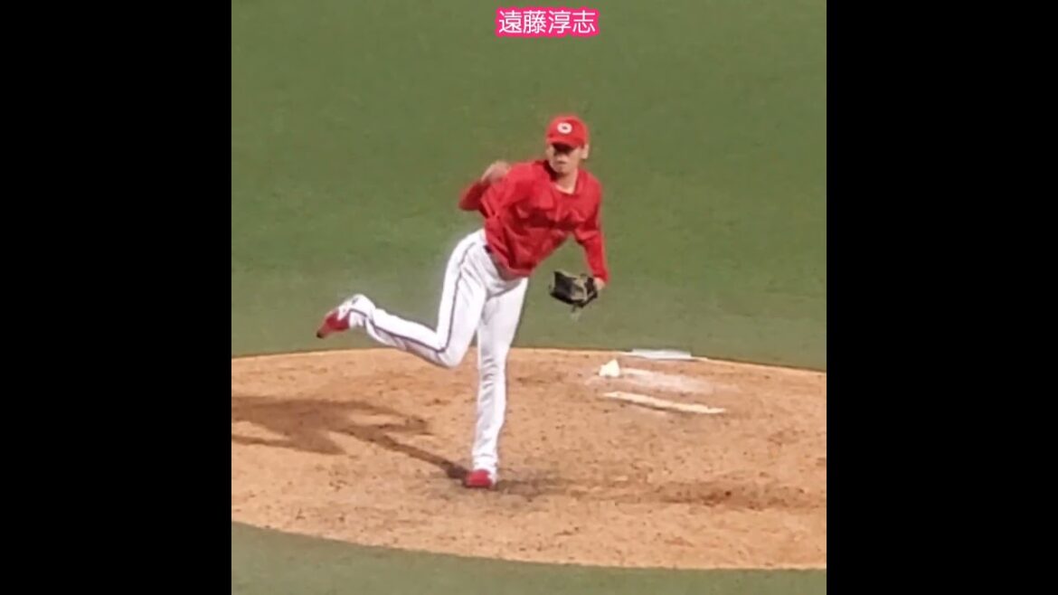 20240907　まだﾌｧｰﾑ調整中だった頃の、　#遠藤淳志　#投球練習　#shorts　広島東洋ｶｰﾌﾟ2軍@ﾀﾏﾎｰﾑ ｽﾀｼﾞｱﾑ筑後［ｳｴｽﾀﾝ･ﾘｰｸﾞ 2軍戦］ﾀﾏｽﾀ筑後