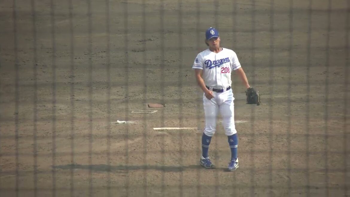 中日ドラゴンズ 石川翔投手 投球練習 2025/8/26 ナゴヤ球場