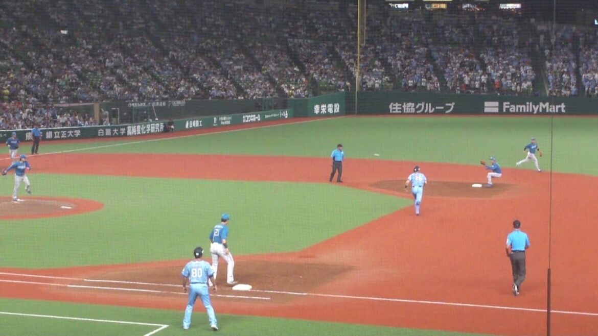 日本ハム 山﨑福也のキャッチによる、143のダブルプレー　西武 vs 日本ハム　2025年8月27日(水)　ベルーナドーム