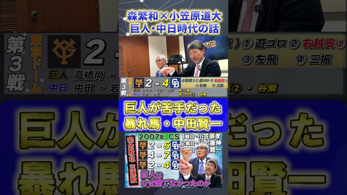 【森繁和×小笠原道大】巨人・中日時代の話『巨人打線が苦手だった投手』#森繁和 #小笠原道大 #中日ドラゴンズ #プロ野球ニュース #shorts