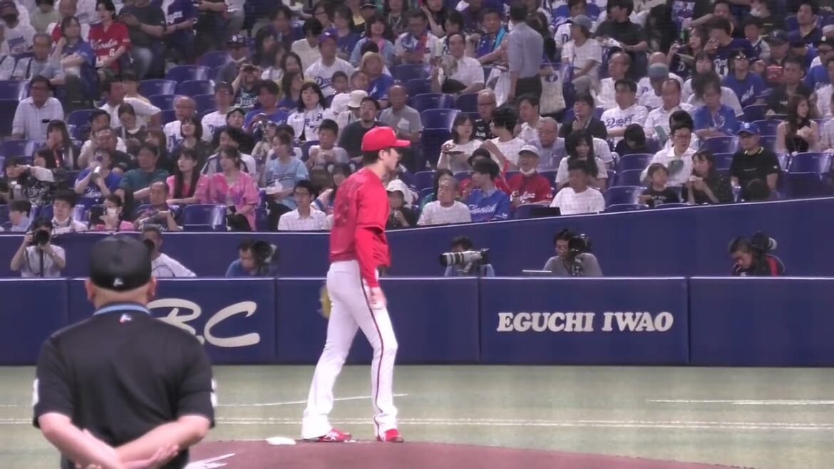 広島東洋カープ 森下暢仁投手 投球練習 2025/6/27 VS 中日ドラゴンズ