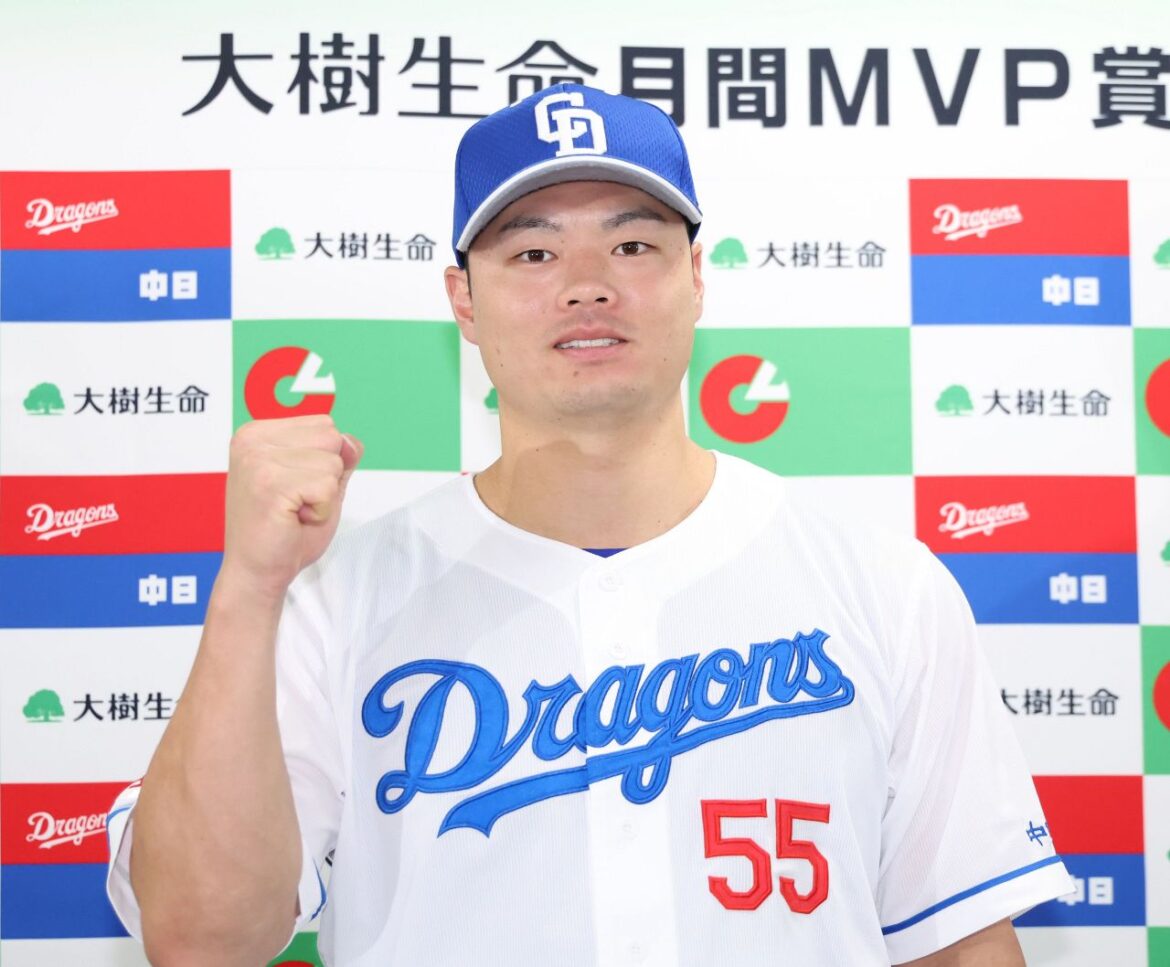 【中日】細川成也が7月『月間MVP』…ライデルからの劇弾2発含む6本のアーチ「8月も9月もこう続けていければ」（中日スポーツ） - Yahoo!ニュース - Yahoo!ニュース
