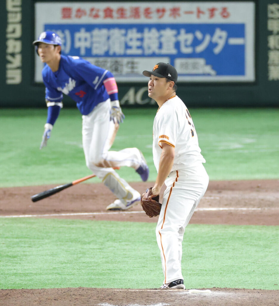 【巨人】田中将大、勝ち投手の権利かかった５回に３失点（自責０）で降板 門脇誠の悪送球から同点に追いつかれる（スポーツ報知） - Yahoo!ニュース - Yahoo!ニュース