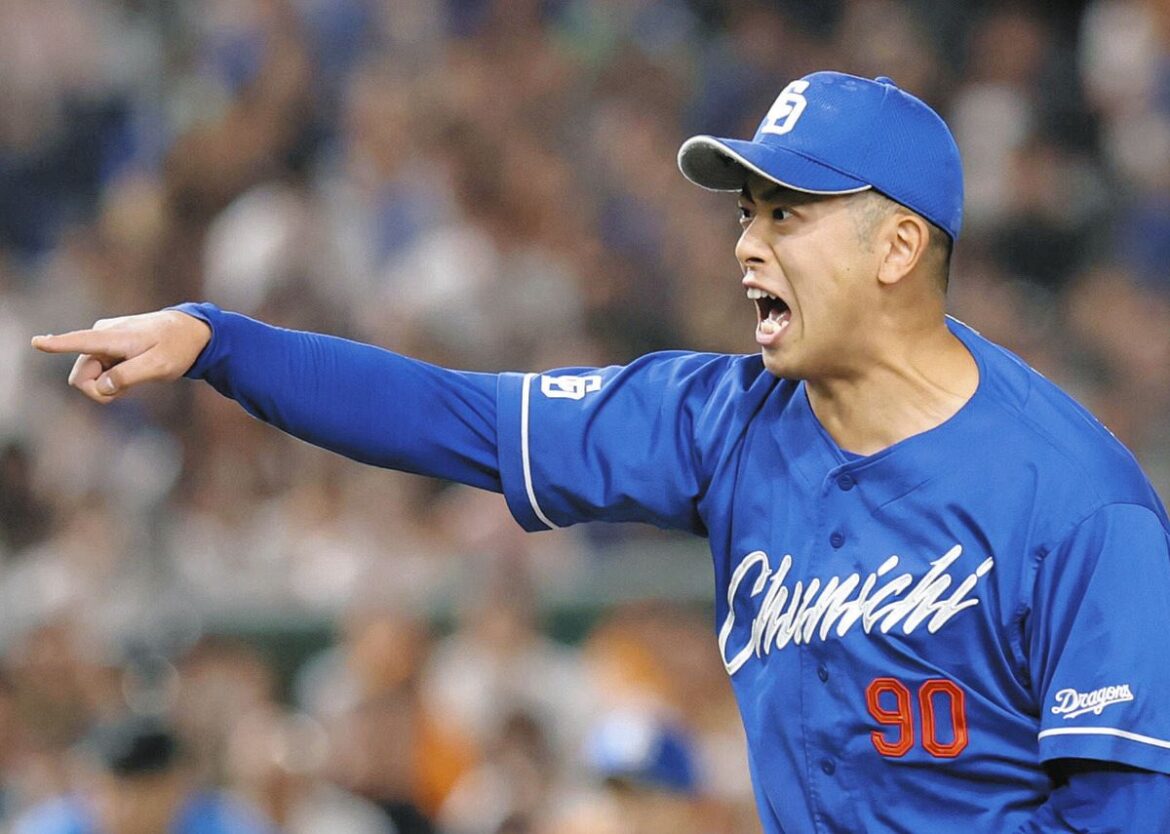 中日・松山晋也、今季31セーブ目、最後は巨人・岸田を空振り三振で雄たけび 「柳さんの勝ちに貢献できてよかった」（中日スポーツ） - Yahoo!ニュース
