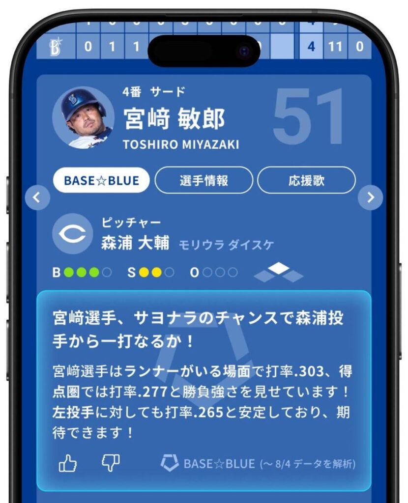 DeNAが公式アプリにAI解説導入 NPB球団初の試み（サンケイスポーツ） - Yahoo!ニュース