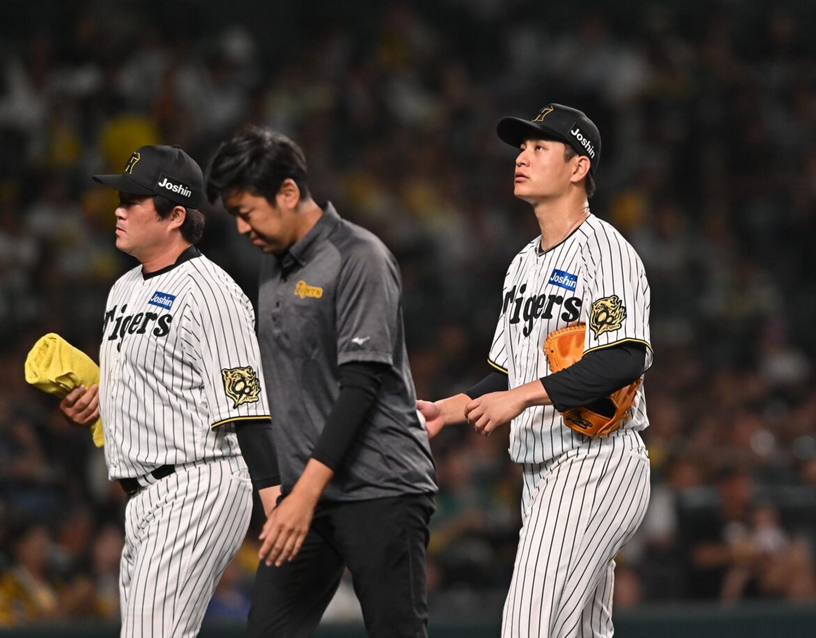 阪神 大竹耕太郎が緊急降板 坂本が異変を察知してベンチにサイン→安藤コーチとトレーナーに付き添われ交代→勝ち越し許す（デイリースポーツ） - Yahoo!ニュース - Yahoo!ニュース