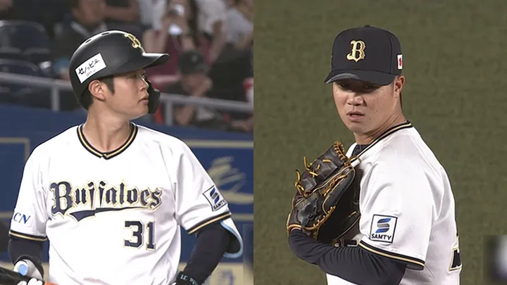 Ryo Ota hits a two-run home run to take the lead, and Kaito Saiki scores his first professional save, leading the Orix series to victory. | Pacific League Orix The Buffaloes player Ryo Ota (left) and pitcher Kaito Saiki (right) © Pacific League TV