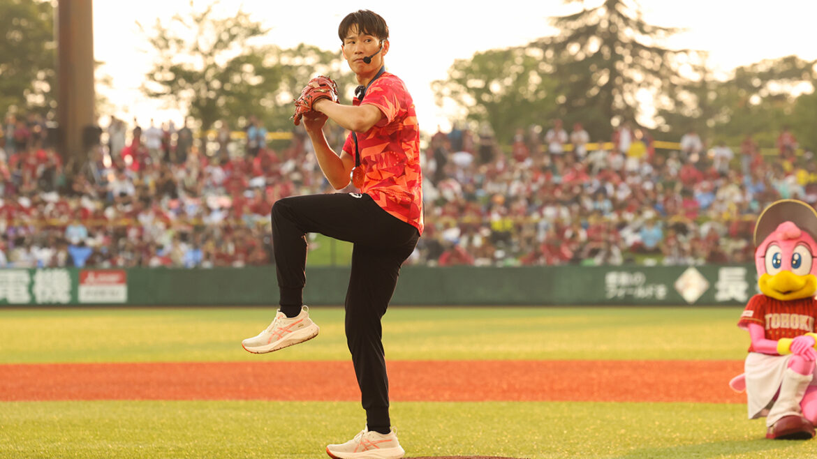 8/26(火)セレモニアルピッチを務めた、近代五種選手 佐藤 大宗選手からメッセージ – 東北楽天ゴールデンイーグルス 8/26(火)セレモニアルピッチを務めた、近代五種選手 佐藤 大宗選手からメッセージ - 東北楽天ゴールデンイーグルス