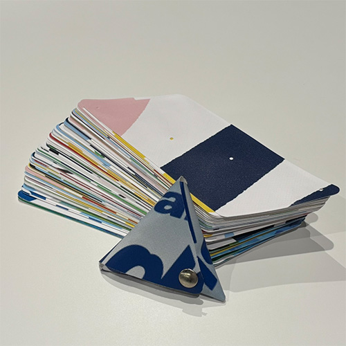 アップサイクルワークショップ（三角コインケース作り）