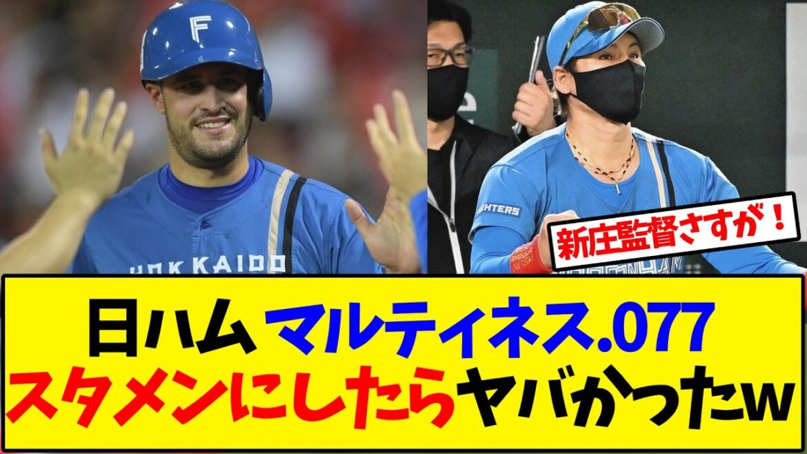 日本ハム マルティネス.077スタメンにしたらヤバかったw【野球反応集】