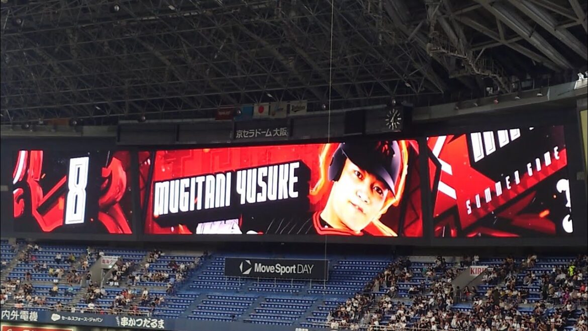 麦谷祐介 選手 ｢DOBERMAN INFINITY  We are the one｣ 奇数打席 登場曲 オリックス･バファローズ 選手 ビジョン ヘッドショット @京セラドーム 2025 Bs夏の陣