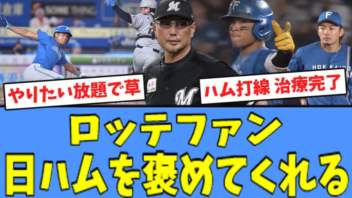 【打線復活】ロッテファン、"競り勝った"日ハムを褒めてくれる！！