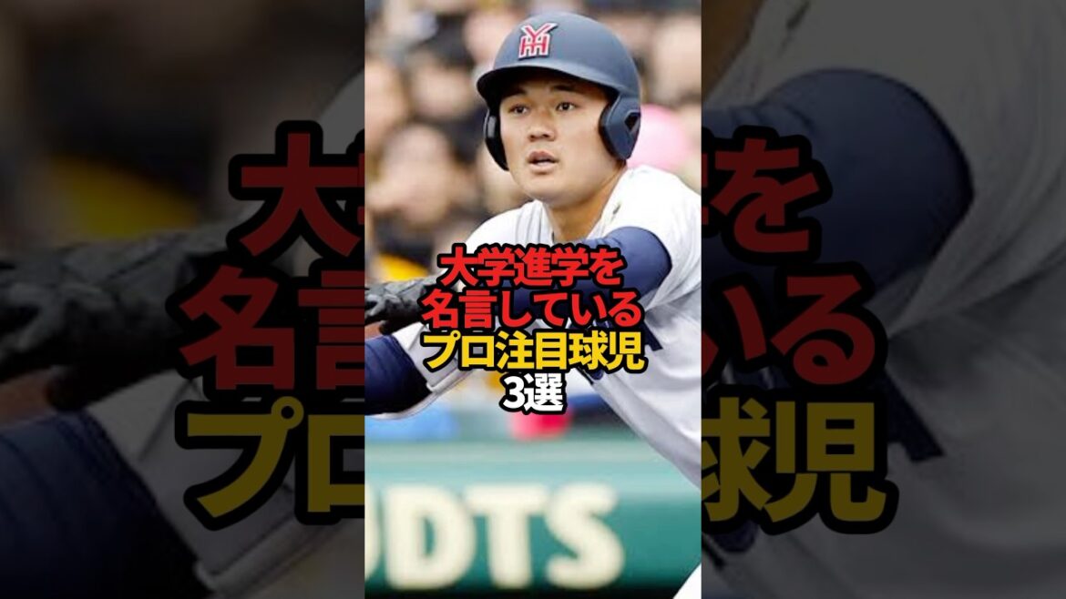 大学進学を明言しているプロ注目球児 3選#sports #shorts #甲子園 #高校野球 #野球 #やきゅスト