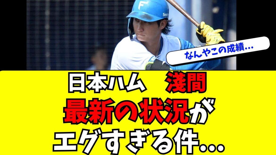 【日本ハム】淺間がエグい状況になってる件・・・