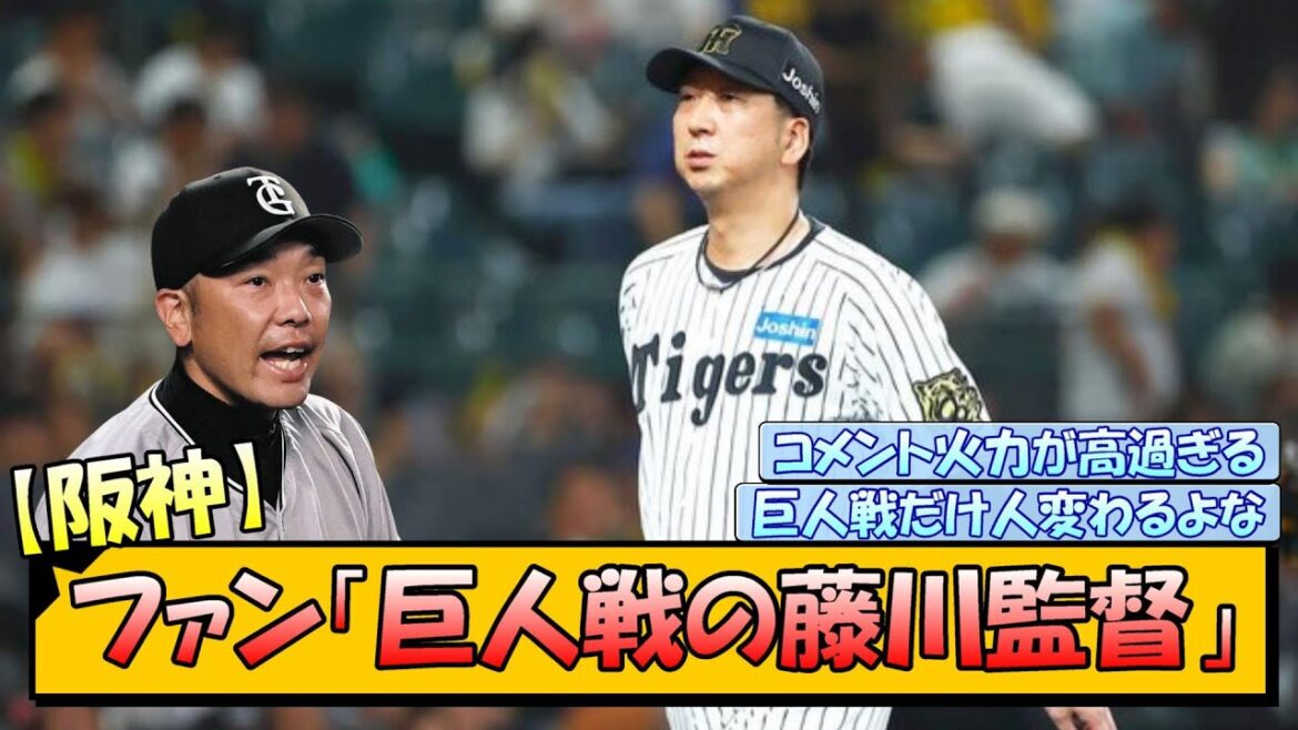 阪神ファン「巨人戦の藤川監督」