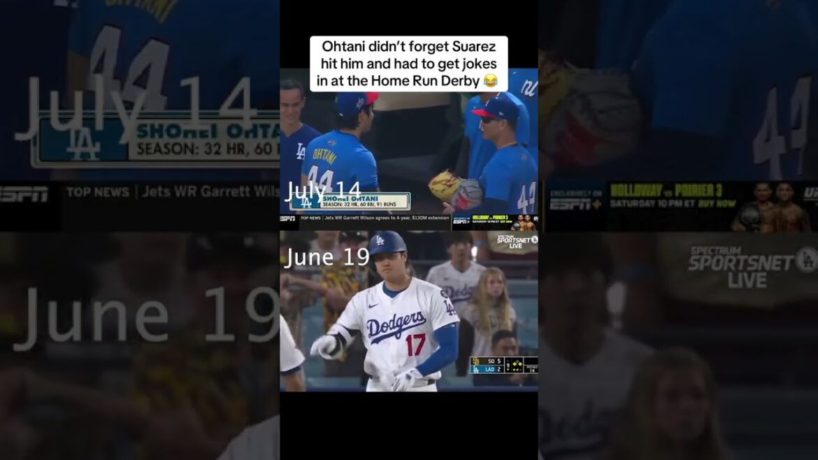 大谷翔平はロバート・スアレスと冗談を言い合いながら、先月から肩がまだ痛いふりをしていた😂