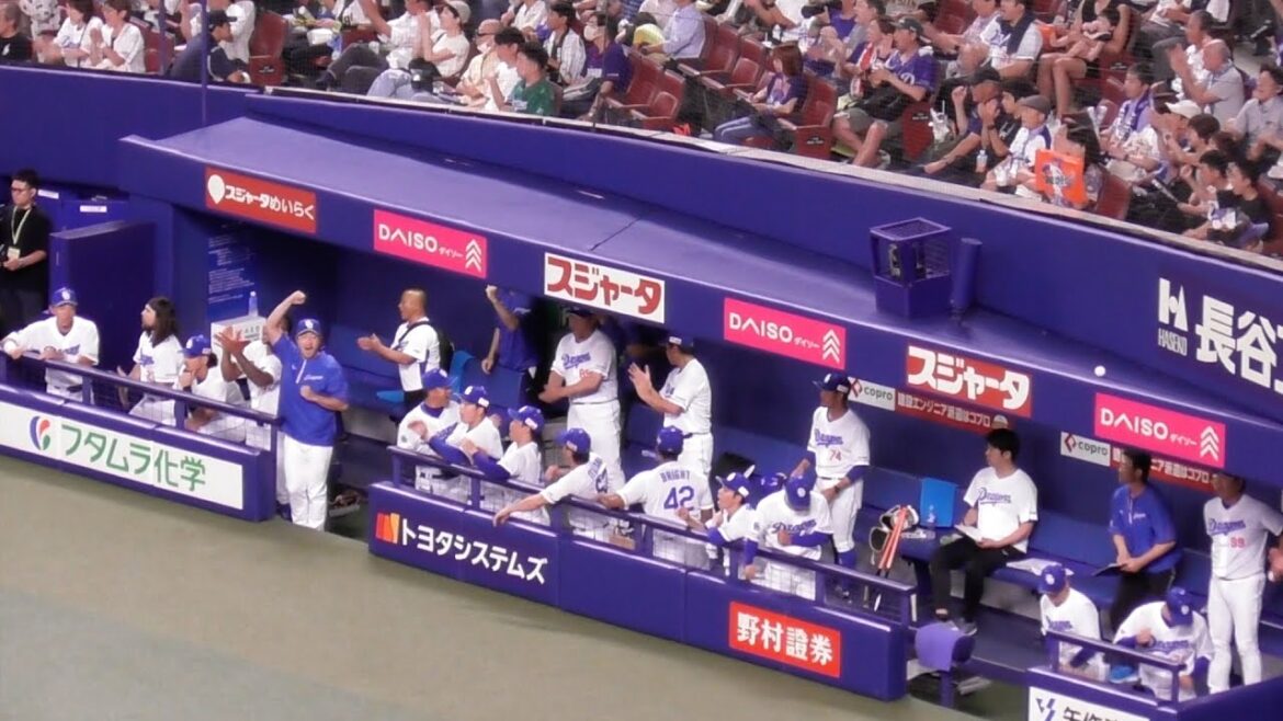 勝利の瞬間のドラゴンズベンチ　中日ドラゴンズVS阪神タイガース　2025/09/03