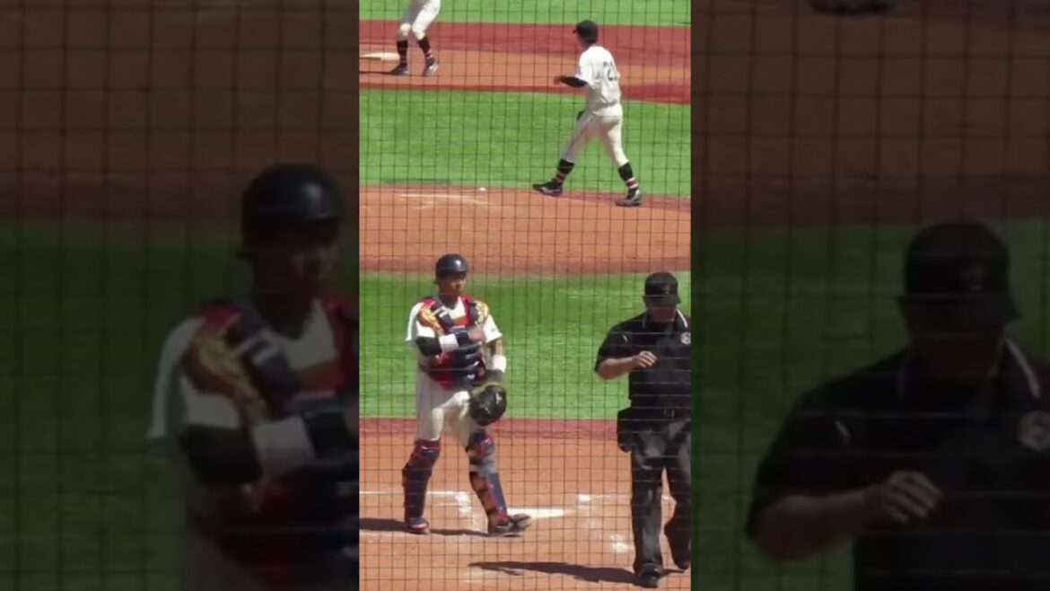 国学院大 キャッチャー神里陸の2塁送球＜青山学院大学 対 國學院大学 2024年4月10日＞