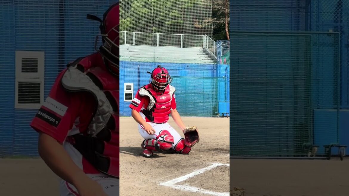 元広島東洋カープ辻空さんの球受けてみた✨ #女子野球 #野球 #野球女子 #広島東洋カープ #岩谷美里