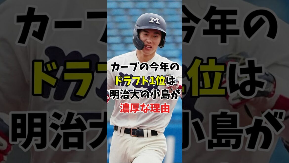 【ドラフト2025】広島の1位指名は明治大の小島が濃厚すぎる件