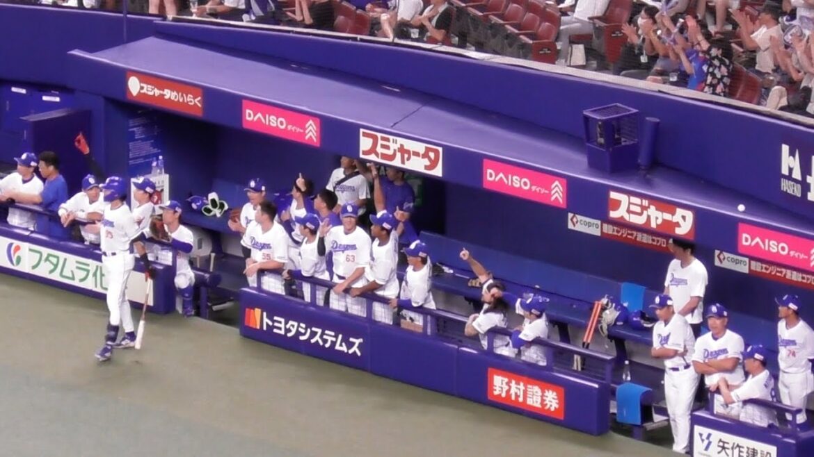 ボスラーの決勝HRの瞬間のドラゴンズベンチ　中日ドラゴンズVS読売ジャイアンツ　2025/09/05