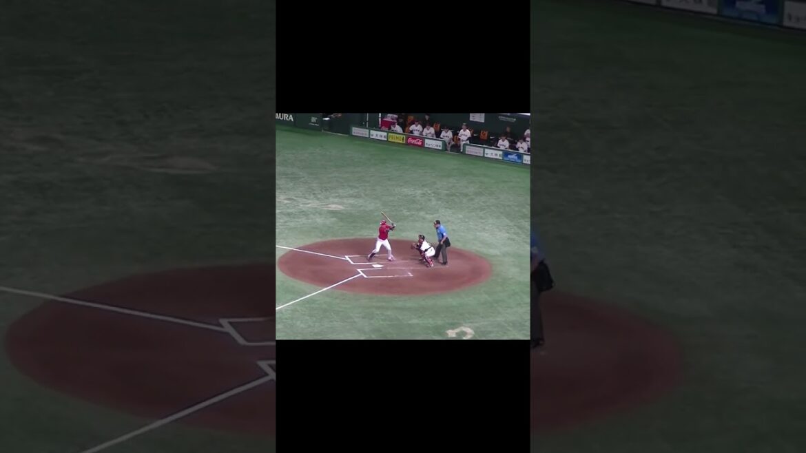 野間峻祥センターへのヒットを放つ（2024年6月28日読売ジャイアンツ対 広島カープ）