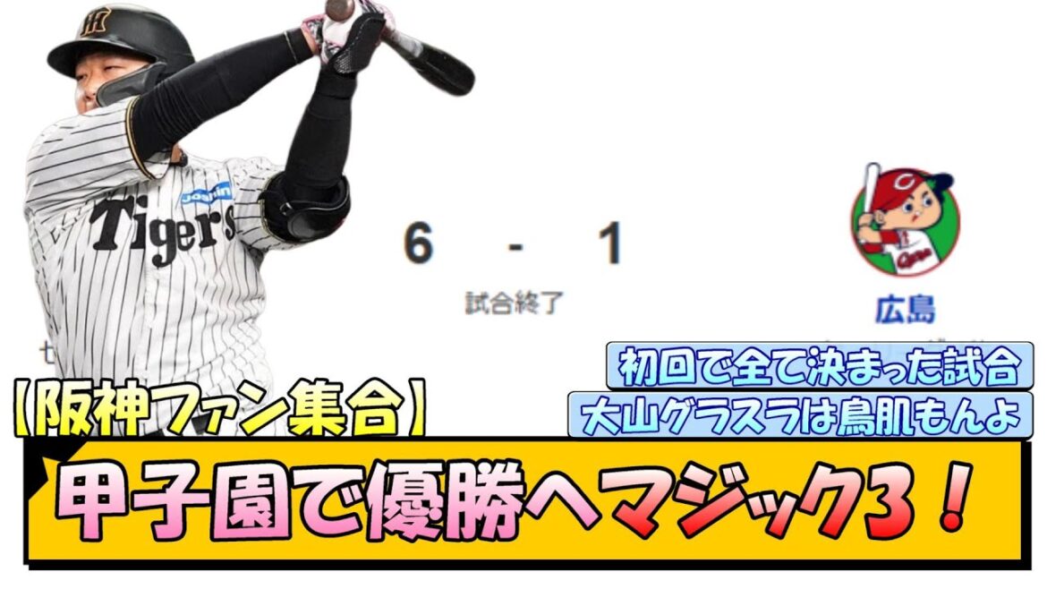 【阪神ファン集合】甲子園で優勝へマジック3！
