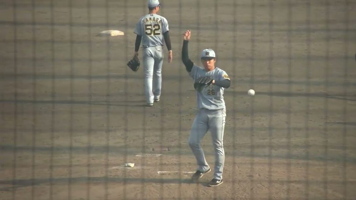 阪神タイガース 椎葉剛投手 投球練習 漆原大晟投手は降板  2025/8/26 ナゴヤ球場