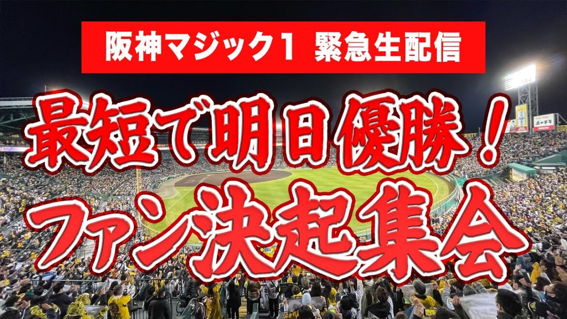 【緊急生配信🔴】最速で明日阪神タイガース優勝!マジック1ということで決起集会。 【緊急生配信🔴】最速で明日阪神タイガース優勝!マジック1ということで決起集会。