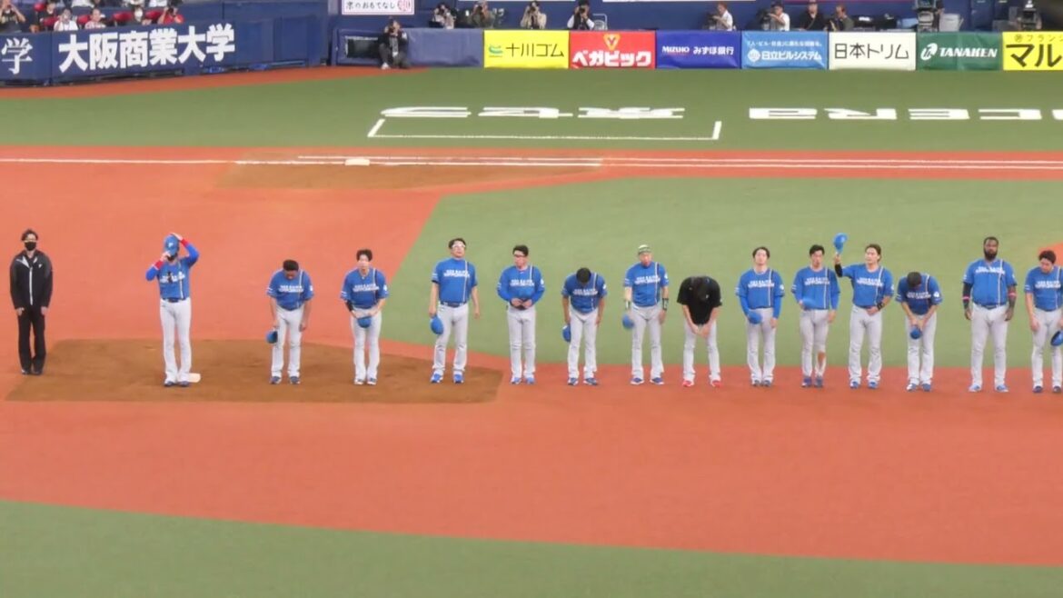 2025.09.07　日本ハムファイターズ　関西最終戦なので挨拶にグラウンドに出てきたが…